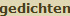 gedichten